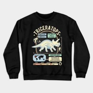 Dinosaur Facts - Triceratops Science & Anatomy Gift Crewneck Sweatshirt